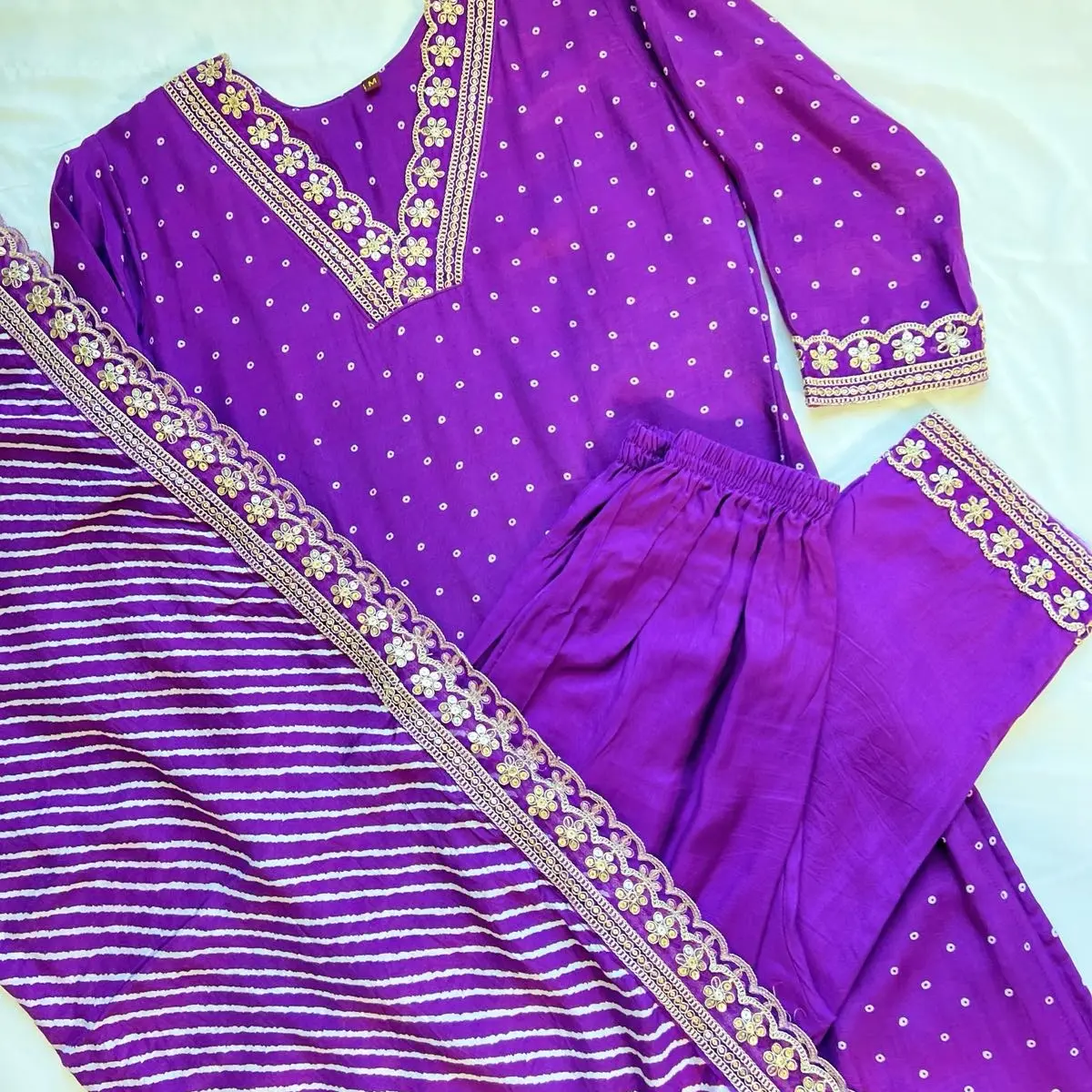 Purple kurthi set