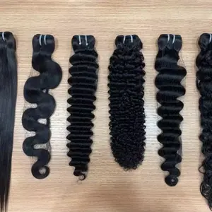 Virgin Human Hair Extensions - Natural Black, 100% Virgin Hair