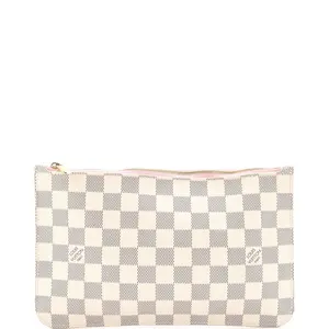 Pre-owned Louis Vuitton Canvas Coated Small Leather Goods Neverfull Pochette Damier Large by Rebag