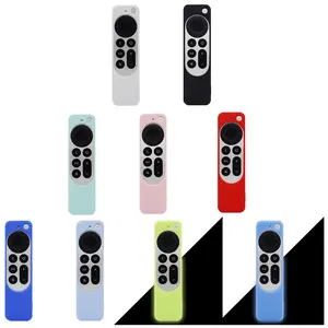 Replacement Silicone Case for Apple TV 4K Siri Remote Controller, Easy Find with Lanyard, Series 6 Generation, 2021 Model, Cover