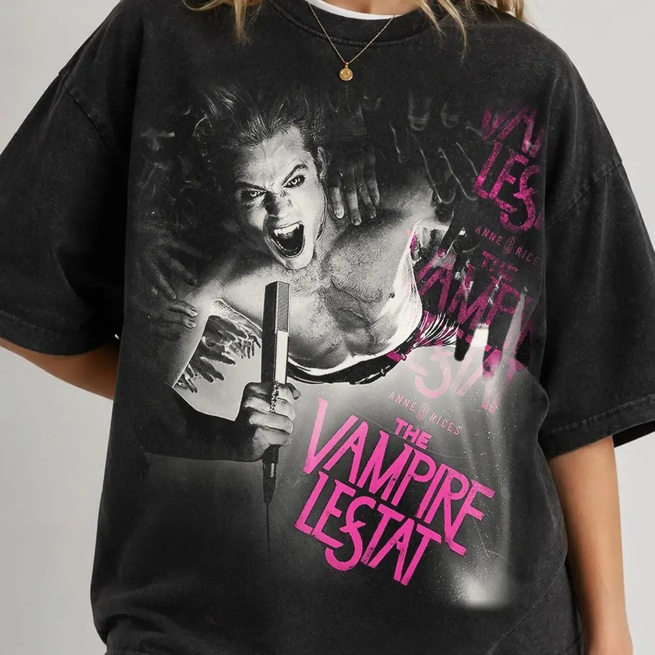 Vampire Lestat Retro Horror Tee, Gothic Vampire Graphic T-Shirt, Dark Fantasy Vintage Shirt, Alternative Horror Apparel