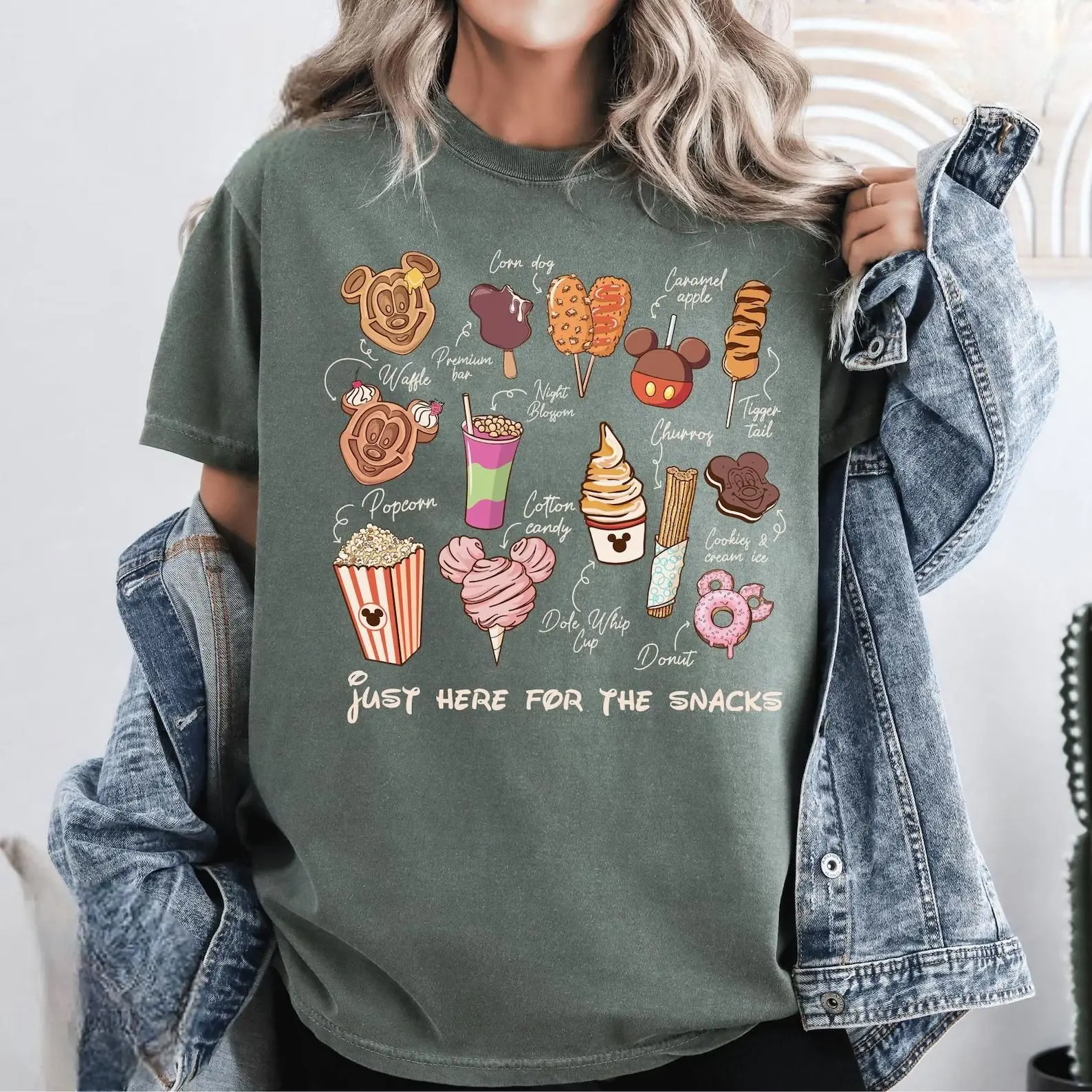 WDW Snack Goals Shirt, Just Here for the Snacks Tee, Epcot Food Shirt, WDW Park Day Shirt, Vacation Gift Tee