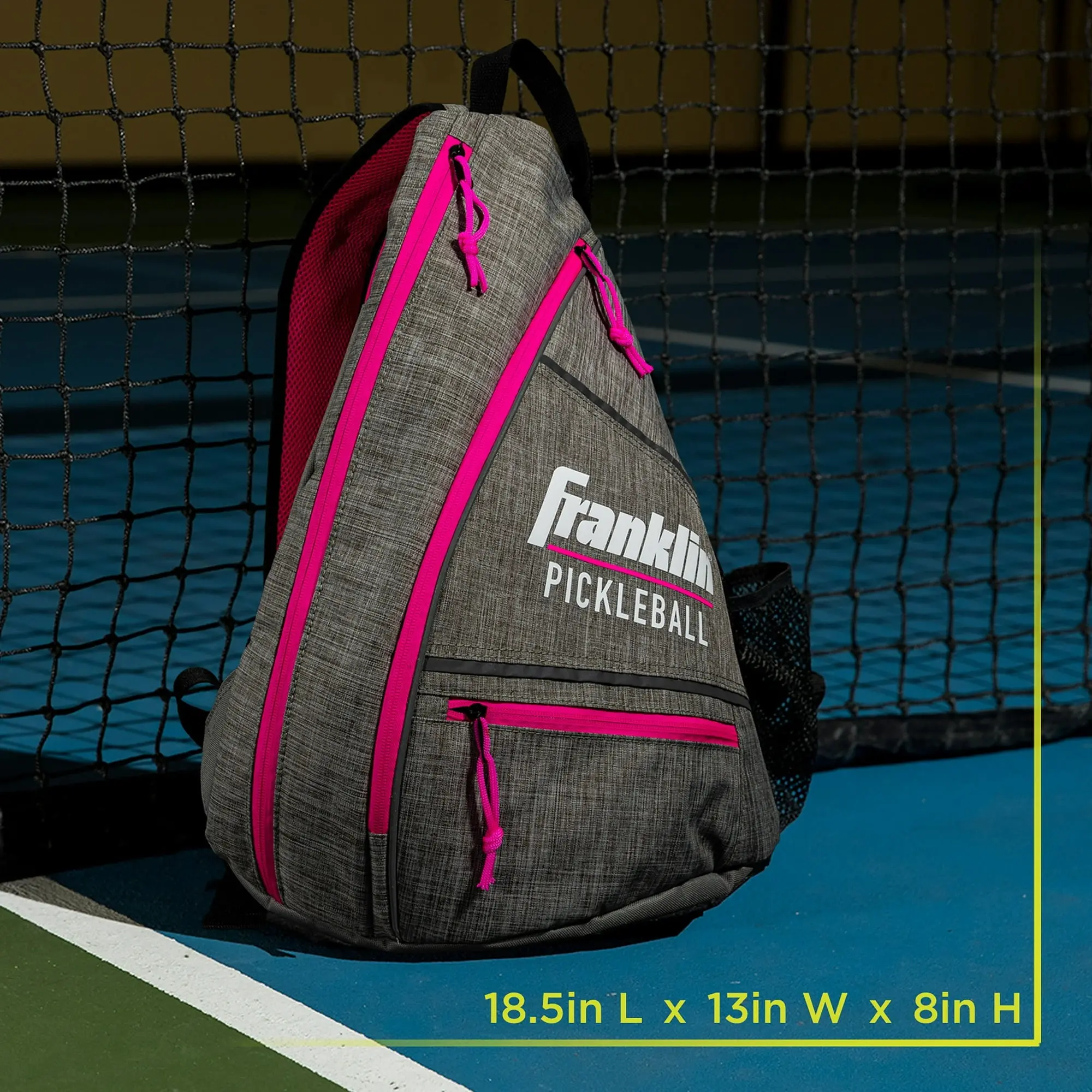 Franklin Sports Pickleball Sling Bag Gray Pink Crossbody Paddle Backpack New Franklin Sports Pickleball Sling Bag - Pickleball Equipment  main image 4