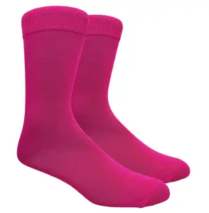 Solid Fuschia Dress Socks