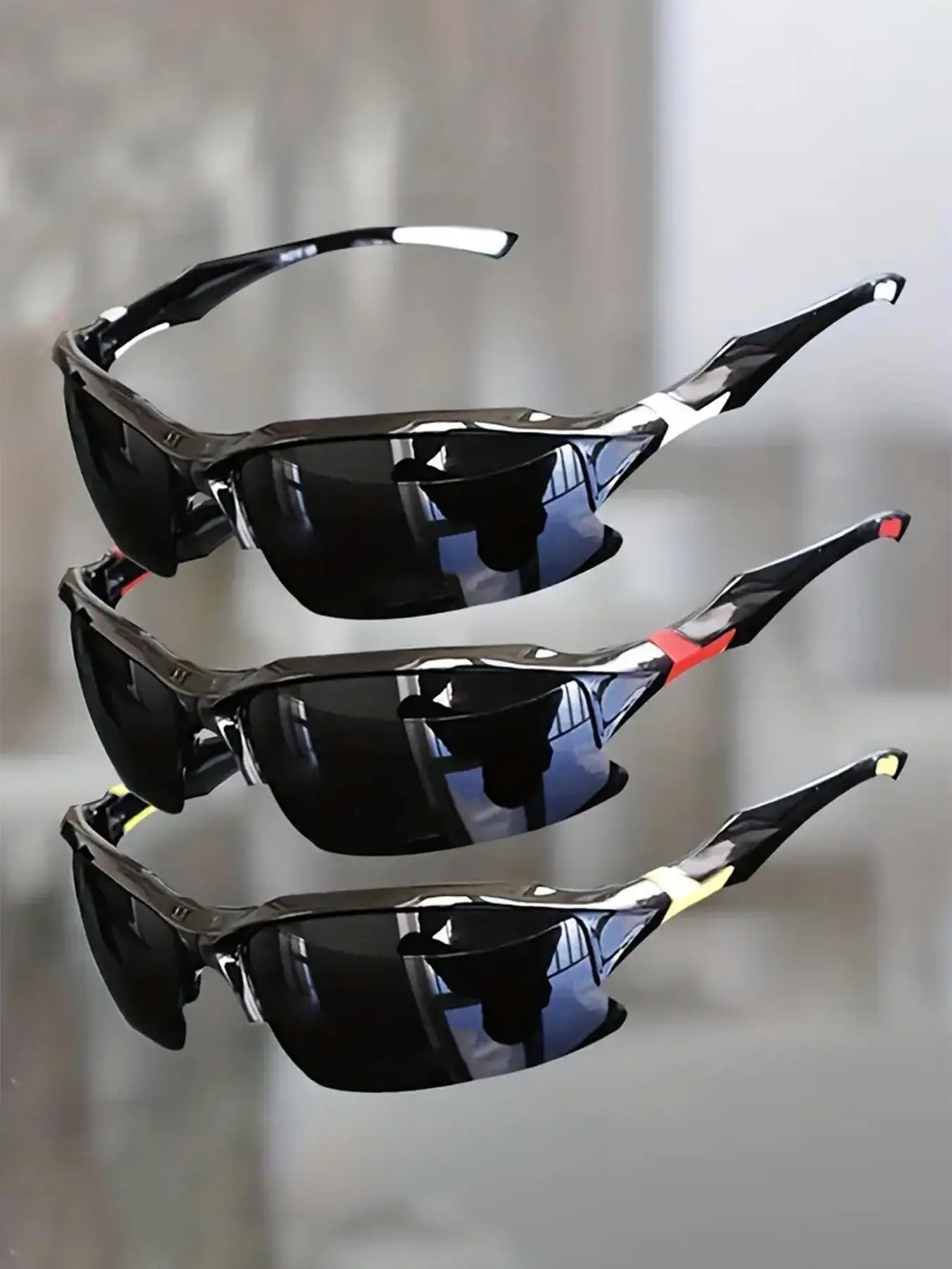 Unisex Simple Style Plain Color Sunglasses, Mother's Day Gift, 2025 Summer Trendy Casual Wrap Around Sunglasses for Everyday Use, Fashion Accessories