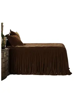 Hiend Accents Unisex Copper Stella Faux Silk And Velvet King 3-Piece Bedspread - Fb6900-Kg-Cb