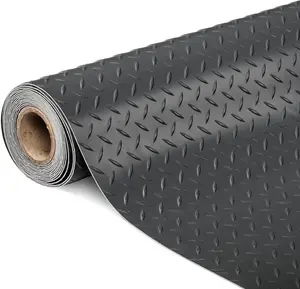 【Summervibes】TUFFIOM 7.5 x 17FT Garage Floor Mat, Thickened Coin Plate PVC Garage Mats Flooring Roll for Under Car, Garage Car Parking Mats for Compact SUVS, Sports Car