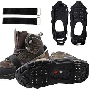 Ice Cleats Snow Traction Cleats for Walking on Snow and Ice Women Men Winter Outdoor Anti Slip Crampons Ice Cleats for Hiking Snow Boots Shoes