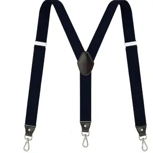 Heavy Duty Y-Back Work Suspenders with Adjustable Elastic Straps & Strong Clips Men and Women