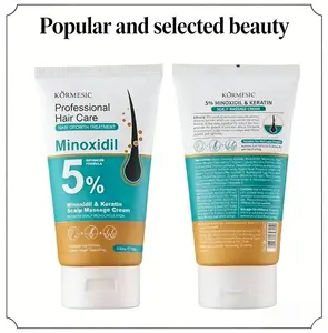 Kormesic 5% Minoxidil & Keratin Scalp Massage Cream Hair Growth Treatment for Men & Women Nano Foam Essence Easy Absorb Scalp Refreshing Haircare