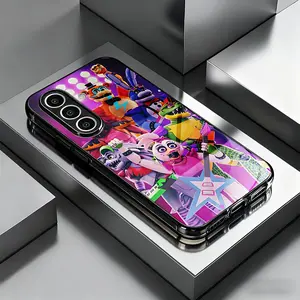 Horror Cartoon Fnaf Phone Case for Samsung Galaxy a Series, Anti-Drop Tempered Glass Back Cover, Durable Protection