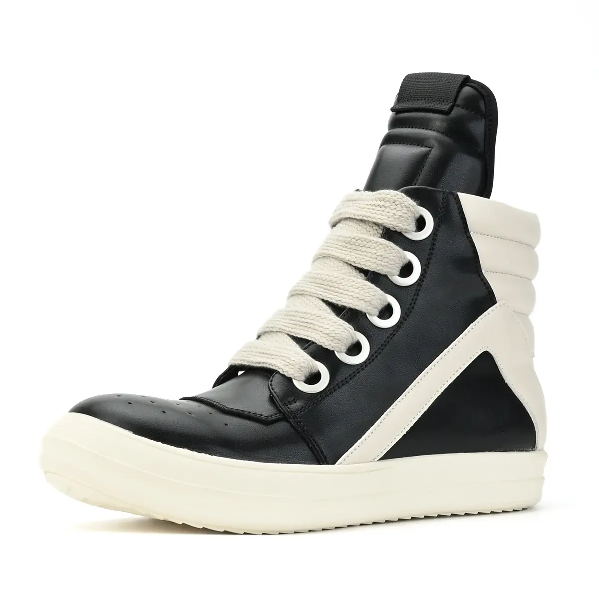 Men's Thick Shoelaces, Round Toe Shoes, High-Top Casual Shoes, Minority Retro Thick-Soled Skateboard Shoes