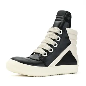 Women's Thick Shoelaces, Round Toe Shoes, High-Top Casual Shoes, Minority Retro Thick-Soled Skateboard Shoes tiktokshopspringglowup