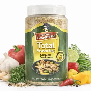 Madame Gougousse Total Seasoning 25 oz Complete Condimento with Sea Salt for Flavorful Cooking