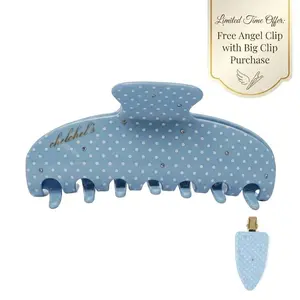 Chelchel's Big Clip in Snowday - Handmade Cellulose Acetate Flat Claw Clip