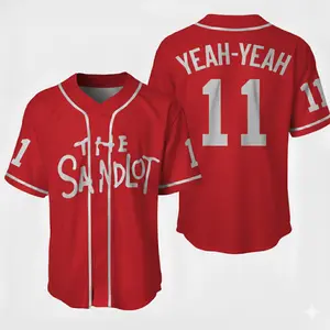 Youth Kids And Adults Yeah-Yeah 11, The Sandlot Baseball Jersey (Red)