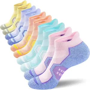 Womens Ankle Thick Cushioned Anti-blister Wicking Athletic Running Socks 5 Pairs breathable ankle sock