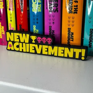 NEW ACHIEVEMENT! Dungeon Crawler Carl Inspired 3D Printed Shelf Decor | LitRPG Book Nook Sign