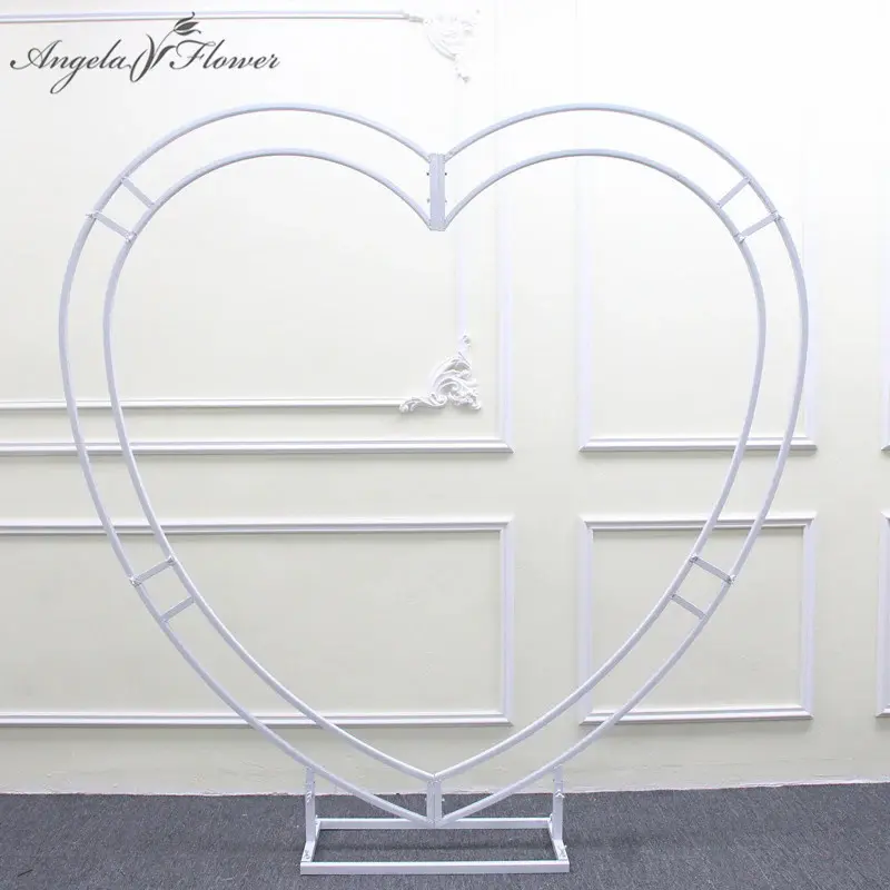 S-A6625 Heart-Shaped Flower Stand, 2m White Love Arch, Wedding Backdrop Decor for Home, Festive & Party Supplies