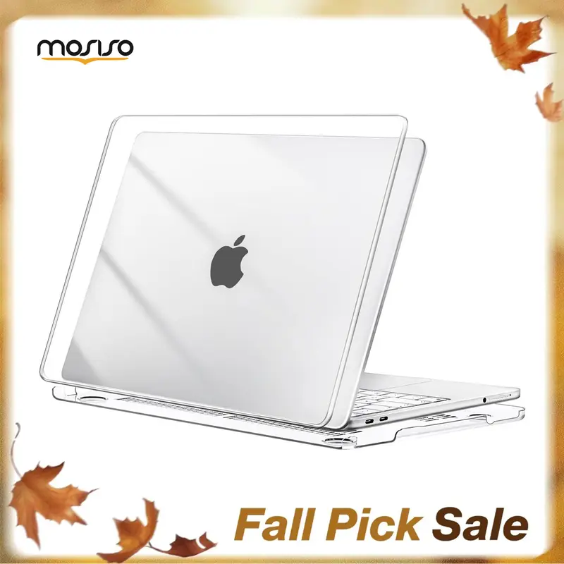 MOSISO Polycarbonate Solid Hard Shell Laptop Cover for MacBook Neo 13-in 2026 (Model A3404, A18 Pro Chip) - Transparent, Ventilated, Flexible, Water-Resistant, Scratch-Proof, Ultra-Thin, Lightweight, Anti-Slip, Dustproof, Shockproof Case for Study, Work