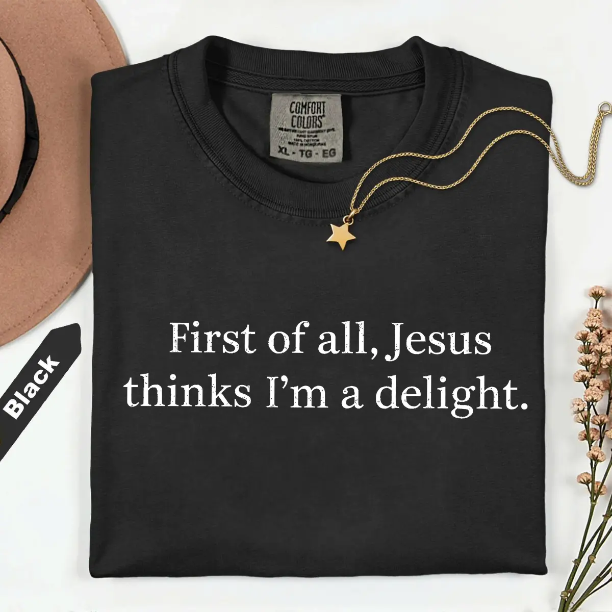 Women's Comfort Colors Fitted Short-Sleeve Casual T-Shirt, Funny Sarcastic Christian Faith Gift, Streetwear Sports Top for Sport & Outdoor Use, Shortsleeve, Tshirt, Christian Clothing