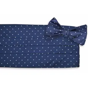 Classic Navy Dot Cummerbund Set