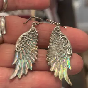 Abalone Wing Earrings - Sterling Silver