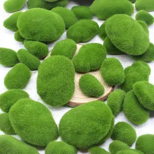 35 Pcs Green Moss Balls,Moss Rocks Decorative, 5 Sizes, Fake Mosses Decor for Terrariums, Aquariums, Crafts, Floral Arrangements,  Plant Poted Decoration,DIY Decor and Fairy Gardens