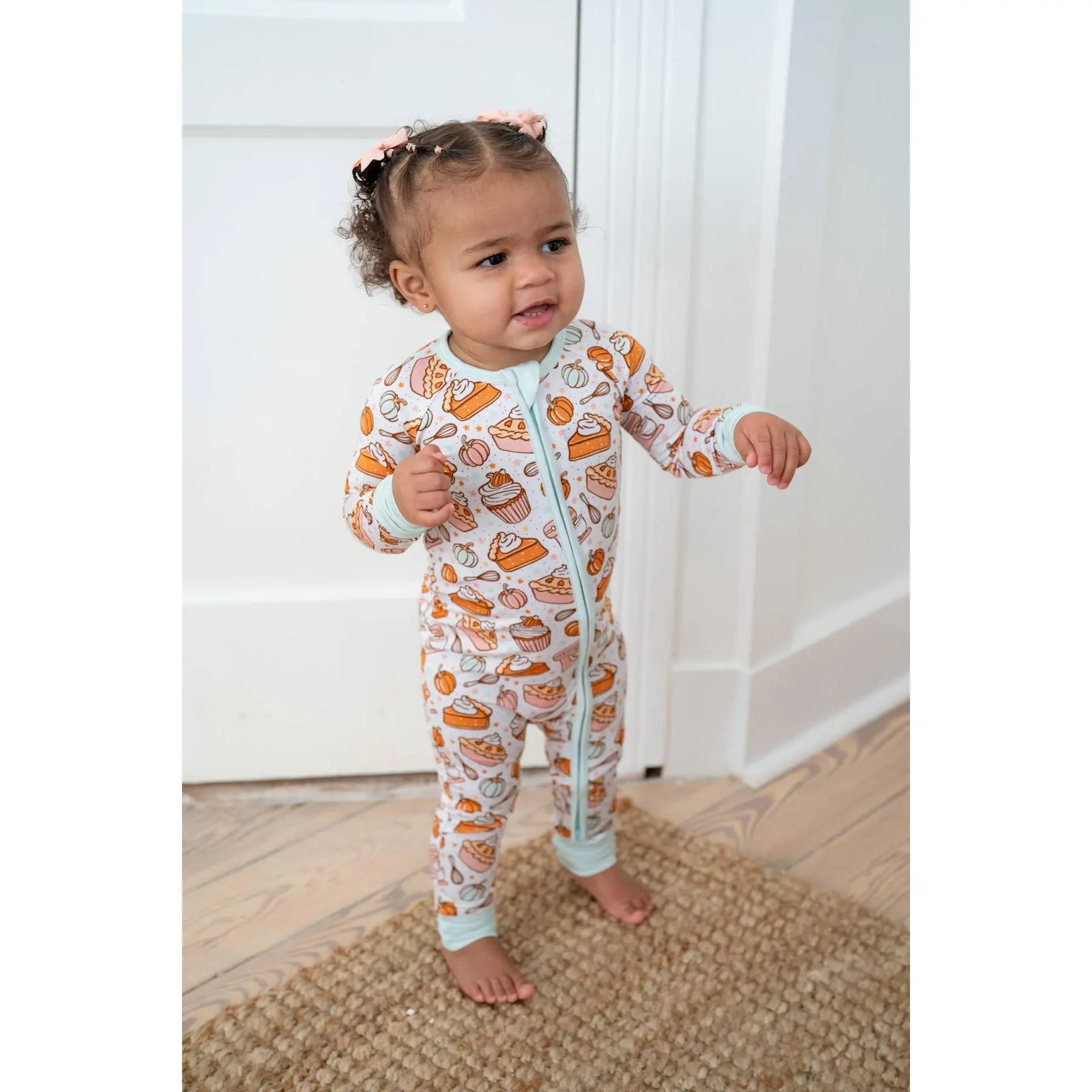 Fall Baking Zip-up Romper Pajama | Boosh Baby Bamboo Convertible Romper Onesie PJ zippy