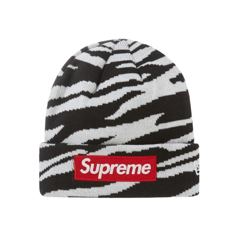 Supreme New Era Box Logo Beanie (FW22) Zebra by StockX