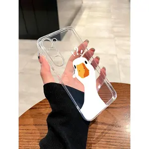 duckling Phone Case for use with Samsung galaxy S25 ultra 5G S24 plus S23 FE S22 S21 S30 Samsung galaxy A73A72A71A55A54A53A52A51A35A34A33A25A24A22A16A15A14A13A12for  girlies cuteee critter Playful Shockproof phone case