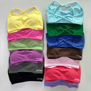 Dfyne Sports Bra for Women – Dynamic Backless Seamless Yoga Top with Padded Design, Medium Support Fitness Bra for Gym & Workout