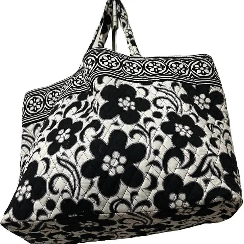 Vera Bradley Floral Tote Bag - Black and White Patterned  display picture 1