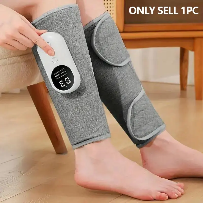 Leg Massager with Heating and Compression USB Type-C Rechargeable Portable Pain Relief 9 Modes 3 Intensity Levels Hand-like Kneading for Restless Legs Syndrome Relaxation Aid Top Christmas Gift Choice(1 unit)