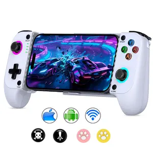 Mobile Gaming Controller for iPhone/Android, Wireless Phone Controller with Hall Joysticks, Mobile Controller Phone Case Support for Xbox Game Pass, Steam Link & More, Off White