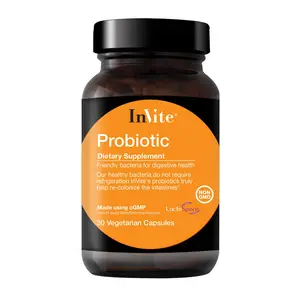 InVite Probiotic Hx - 30 Vegetarian Capsules with LactoSpore® & Microbac™ Technology for Digestive Health
