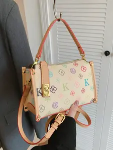 Elegant Small Square Fashionable Patterned Bag for Women, 2026 New Trendy Unique Design, High-End Lightweight Adjustable Crossbody Shoulder Bag, Stylish and Fashionable, Fashion Crossbody Handbag