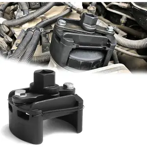 Oil Filter Wrench Removal Tool Adjustable Use for 2.36 inch to 3.15 inch, Durable Cap Spanner Tool Set with 2 Durable Non Slip Serrated Jaws Special