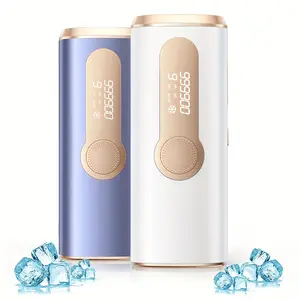 IPL Hair Removal Device with Ice Cooling,  Portable & Rechargeable & Painless Permanent Laser Hair Removal Tool forWomen & Men, Body & Face, Long-Lasting Hair Reduction, Corded