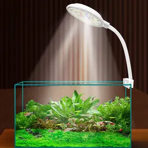 1PC USB Fish Tank Small Clip Light Water Grass Light LED 5/7W Color Changing Adjustable Light Splash Proof Restore Natural Colors Aquarium Led Light