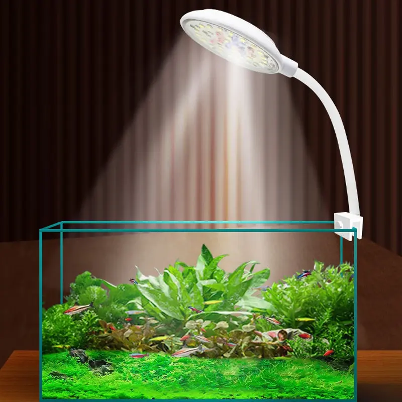 1PC USB Fish Tank Lamp Small Clip Light Water Grass Light, Aquarium Lights, LED 5/7W Color Changing Adjustable Light Splash Proof Restore Natural Colors Aquarium Led Light, Aquarium Light For Plants
