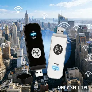 Portable WiFi 4G LTE 150Mbps USB Modem Unlocked Mobile Hotspot Wireless Router with SIM Card Slot Plug & Play Supports 10 Devices for Car Travel Home PC Notebook Laptop TV Device Data SIM card not included