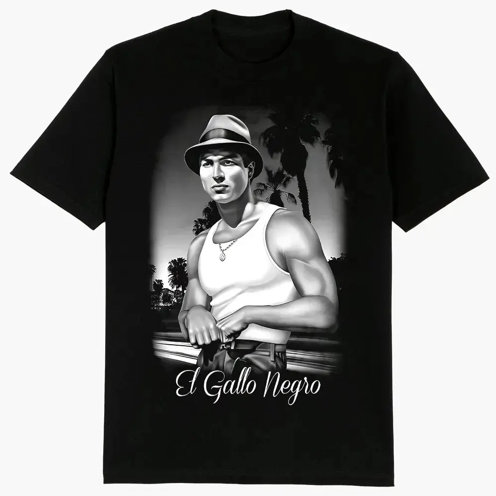 Vatos Locos El Galoo Negro Men's Short-Sleeve Sports T-Shirt - Menswear, Casual, Round Neck, Streetwear, Chicano Cholo Gangster Themed Hoodie Alternative