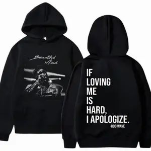 TikTok Viral Rod Wave Beautiful Mind Hoodie | Trending Artist Lyric Graphic Sweatshirt, Premium Soft Breathable Fabric, Fade-Proof Durable Print, Must-Have Music Fan Wear | TikTok Shop Deals