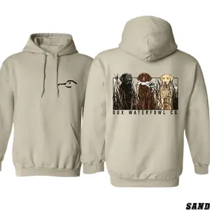 Outdoor Hunting Hoodie – Waterfowl Retriever Dogs Graphic Sweatshirt – Duck Hunting Lifestyle Pullover – Unisex Hoodie for Men Women Fall Winter Casual Streetwear Fashion