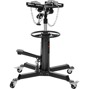 1322 LBS Hydraulic Transmission Jack, 33.5-70 Inch Lift Height with 360° Swivel Wheels & Foot Pedal, Telescoping Jack Stand with 30° Tilt Saddle for Cars, Light Trucks