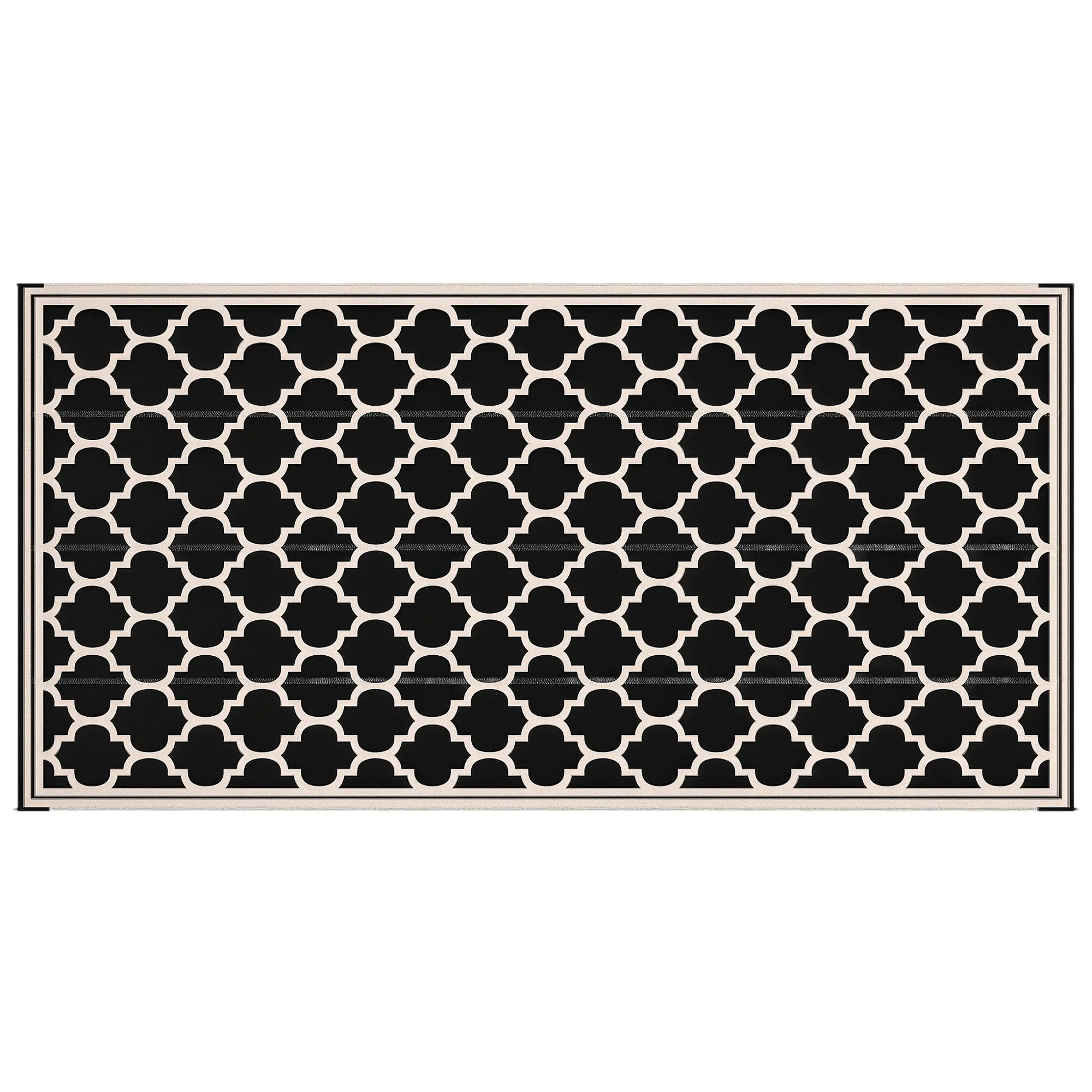 Black, Beige Trellis, without Carry bag