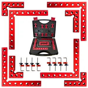 8-Pack Corner Clamps for Woodworking, Aluminum 90 Degree Positioning L-Square Kit with Storage Case, Right Angle Clamps for Cabinets, Drawers, Boxes and Frames - SYYKTTD