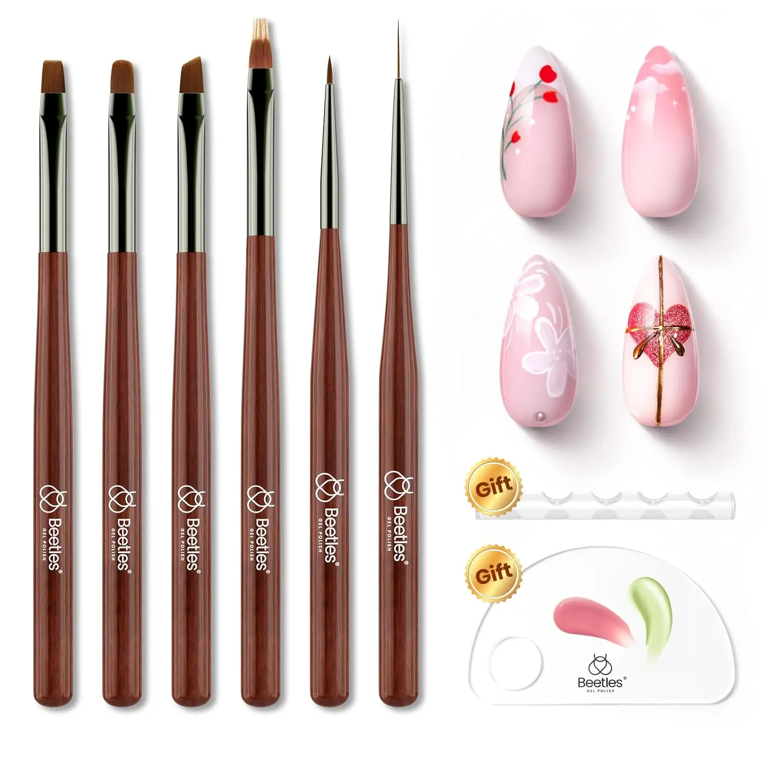 6Pcs Elegant Nail Art Brushes