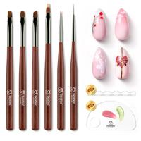 6Pcs Elegant Nail Art Brushes